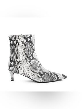 Snake-Print Seychelles Dinner Date Kitten Heel Genuine Leather Boot - 9